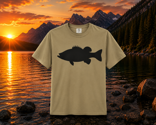 Largemouth Bass Fish Silhouette T-Shirt