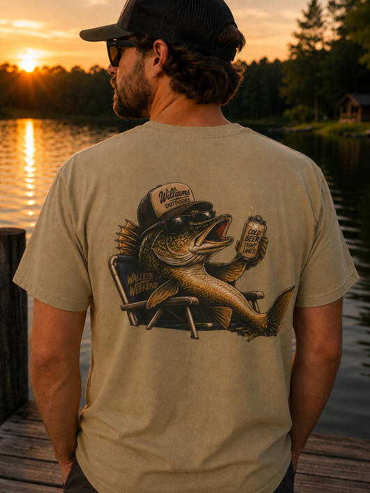 Walleye Beer Fish Drinking Beer T-shirt