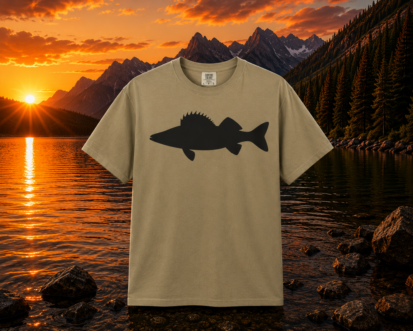 Black Walleye Silhouette T-Shirt